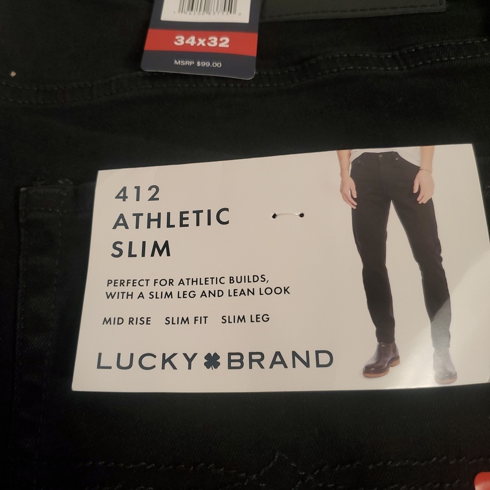 Lucky Brand Men's Black Athletic Slim Jeans